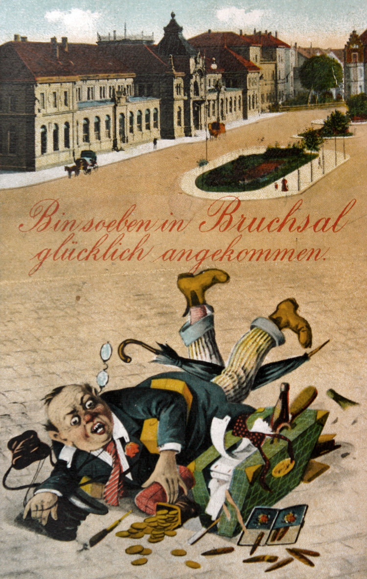 Postkarte Bruchsal Bahnhof 032 1919 co
